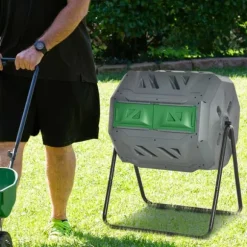 Kompostbehållare, 71x65x96 cm, Grå