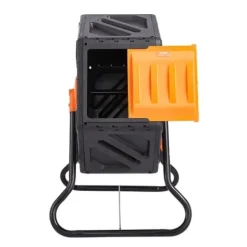 Kompostbehållare, 60,5x51x73 cm, Svart, Stålram