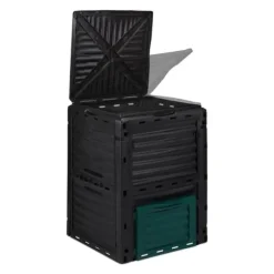 Kompostbehållare, 80x60x57 cm, Svart