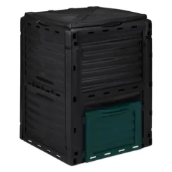 Kompostbehållare, 80x60x57 cm, Svart