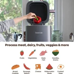 Kompostbrännare – Hemkompost Luktfri, Tyst & Effektiv | Reencle Prime | Näringsrik Kompost på 24h | Miljövänlig Matavfallslösning