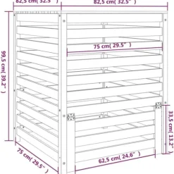 Komposterare - Living Kompostlåda vit 82,5x82,5x99,5 cm massiv furu