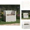 Komposterare - Living Kompostlåda vit 80x80x78 cm massiv furu
