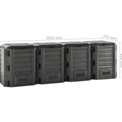 Komposterare - Living Kompostlåda svart 1600 L