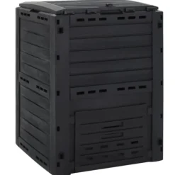 Kompostlåda 280 L i svart polypropen - För effektiv återvinning | Färg: Svart | Storlek: 280 L