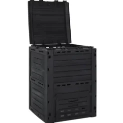Kompostlåda 280 L i svart polypropen - För effektiv återvinning | Färg: Svart | Storlek: 280 L