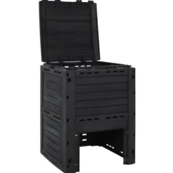 Kompostlåda 280 L i svart polypropen - För effektiv återvinning | Färg: Svart | Storlek: 280 L