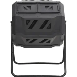 Kompostlåda för trädgården svart 73x64x95 cm 160 L - Kompostbehållare - Kompostlåda - Home & Living