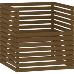 Kompostlåda honungsbrun 100x100x102 cm massiv furu