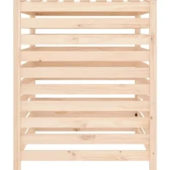Kompostlåda i massiv furu - Hög kapacitet och praktiskt lock | Storlek: 82,5x82,5x99,5 cm