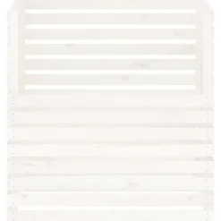 Kompostlåda i massivt furu - Praktisk och hållbar för trädgården | Färg: Vit | Storlek: 100x100x102 cm