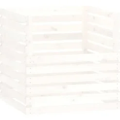 Kompostlåda vit 80x80x78 cm massiv furu
