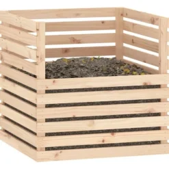 Kompostlåda 80x80x78 cm massiv furu