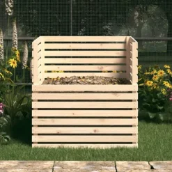 Kompostlåda 100x100x102 cm massiv furu