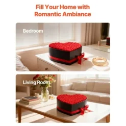 Konserverad Rosbukett, 375x383x220 mm, Röd