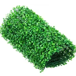 Konstgjord buxbompanel, 25x25x4 cm, grön, PE-material