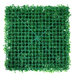 Konstgjord buxbompanel, 25x25x4 cm, grön, PE-material