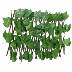 Konstgjord druvblads spalyé – Expanderbar väggdekoration | Färg: Grön | Storlek: 180x20 cm