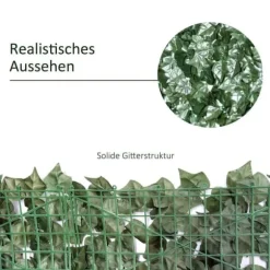 Konstgjord häck 300x150 cm, mörkgrön, insynsskydd för trädgård & balkong