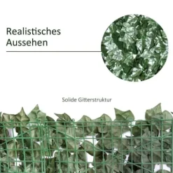 Konstgjord häck 300x150 cm, mörkgrön, insynsskydd för trädgård & balkong