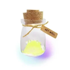 Konstgjord växtburk med lysdioder och lysande tångmeddelande Vit - Tack