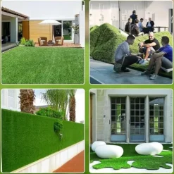 Konstgräsmatta 0.5x2m – Syntetiskt Gräs för Inomhus & Utomhus, Trädgård & Balkong