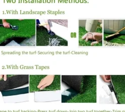 Konstgräsmatta 0.5x2m – Syntetiskt Gräs för Inomhus & Utomhus, Trädgård & Balkong