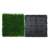 Konstgräsplattor 18-pack 305x305 mm, självdränerande, perfekt för mångsidig inomhus- och utomhusbruk.