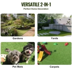 Konstgräsplattor 18-pack 305x305 mm, självdränerande, perfekt för mångsidig inomhus- och utomhusbruk.