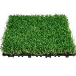 Konstgräsplattor 18-pack 305x305 mm, självdränerande, perfekt för mångsidig inomhus- och utomhusbruk.