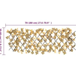 Konstväxt lönnlöv expanderbar spaljé 5 st | Färg: Orange | Storlek: 180x60 cm