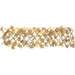 Konstväxt lönnlöv spaljé - Expanderbar insynsskydd | Färg: Orange | Storlek: 180x30 cm