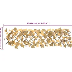 Konstväxt lönnlöv spaljé - Expanderbar insynsskydd | Färg: Orange | Storlek: 180x30 cm