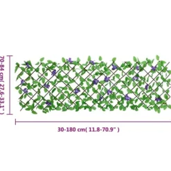 Konstväxt murgröna spaljé 5 st - Expanderbar väggdekoration | Färg: Grön | Storlek: 180x70 cm