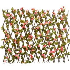 Konstväxt murgröna spaljé expanderbar 5 st mörk rosa 180x60 cm