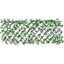 Konstväxt murgröna till väggdekoration - Expanderbar Spaljé | Färg: Grön | Storlek: 186x30 cm