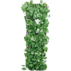 Konstväxt murgröna till väggdekoration - Expanderbar Spaljé | Färg: Grön | Storlek: 186x30 cm