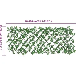 Konstväxt murgröna till väggdekoration - Expanderbar Spaljé | Färg: Grön | Storlek: 186x30 cm