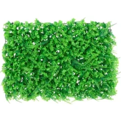 Konstväxt ormbunke växtvägg 6 st - Insynsskydd för trädgård | Färg: Grön | Storlek: 40x60 cm