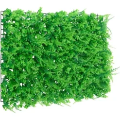 Konstväxt ormbunke växtvägg 6 st - Insynsskydd för trädgård | Färg: Grön | Storlek: 40x60 cm