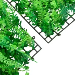 Konstväxt ormbunke växtvägg 6 st - Insynsskydd för trädgård | Färg: Grön | Storlek: 40x60 cm