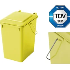 Korgbehållare för sortering av sopor och avfall - gul 10L