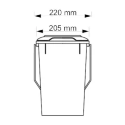 Korgbehållare för sortering av sopor och avfall - gul 10L