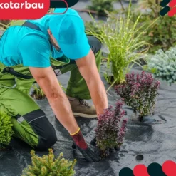 KOTARBAU® Ogrässkyddande Trädgårdstextil Universal För Ogräs Svart Rulle 110 G/M2 0,6 X 100 M + Pinnar