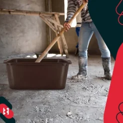 KOTARBAU® Rektangulär trädgårdscontainer Murbrukscontainer 45 l brun 3-pack