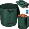 KOTARBAU® Rund hopfällbar trädgårdskorg för löv och gräs med dragkedja 272 l