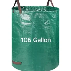 Kraftig trädgårdsväska med handtag för utomhusbruk, lövavfall, växter, gräs, för trädgård, gräsmatta, uteplats,[745]