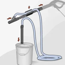 Kärcher K2-K7 mässingsanslutning sandblästringskit keramiskt munstycke 3m slanglans 460mm
