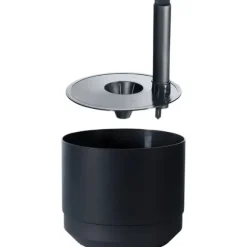 Kruka m långtidsbevattn. ø 20 cm Svart Paulina