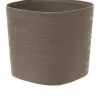 Kruka med vattenreserv - GARDEN ID Respect - Taupe 40 x 40 cm - 100% hushållsavfall - 100% återvinningsbart - Strukturerad yta.